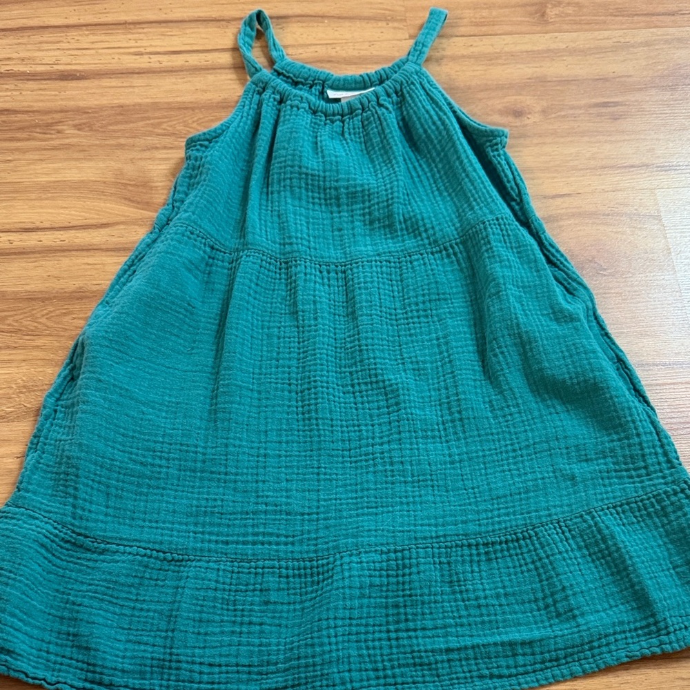 Girls Teal Gauze Sundress - Lightweight Summer Dress